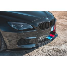 Накладка сплиттер на передний бампер Вар2 на BMW M6 F06 Gran Coupe